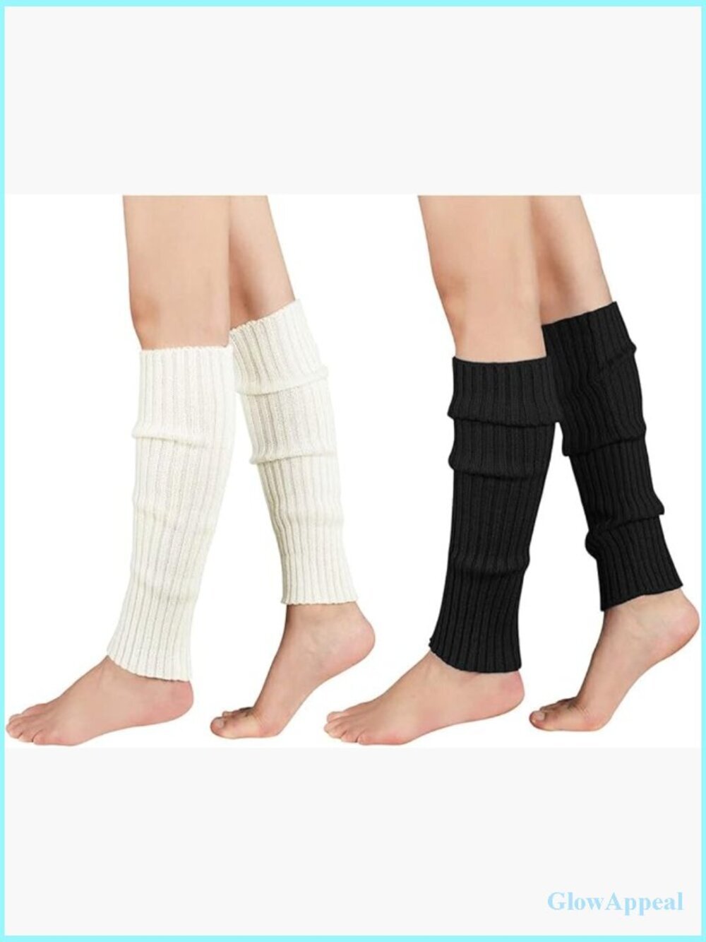 Ribbed Knit Leg Warmers for Yoga Party Dance Winter Sports Socks One Size
